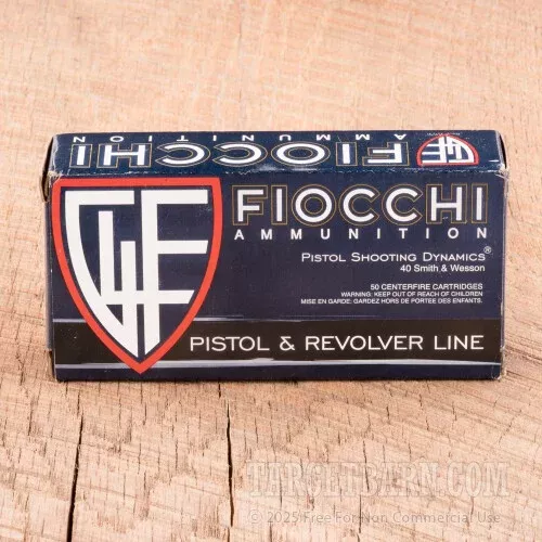 Fiocchi 40 S&W Ammunition – 1000 Rounds of 165 Grain JHP