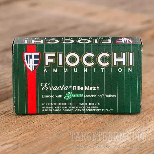 Fiocchi Exacta 223 Rem Ammunition – 20 Rounds of 69 Grain HP-BT MatchKing