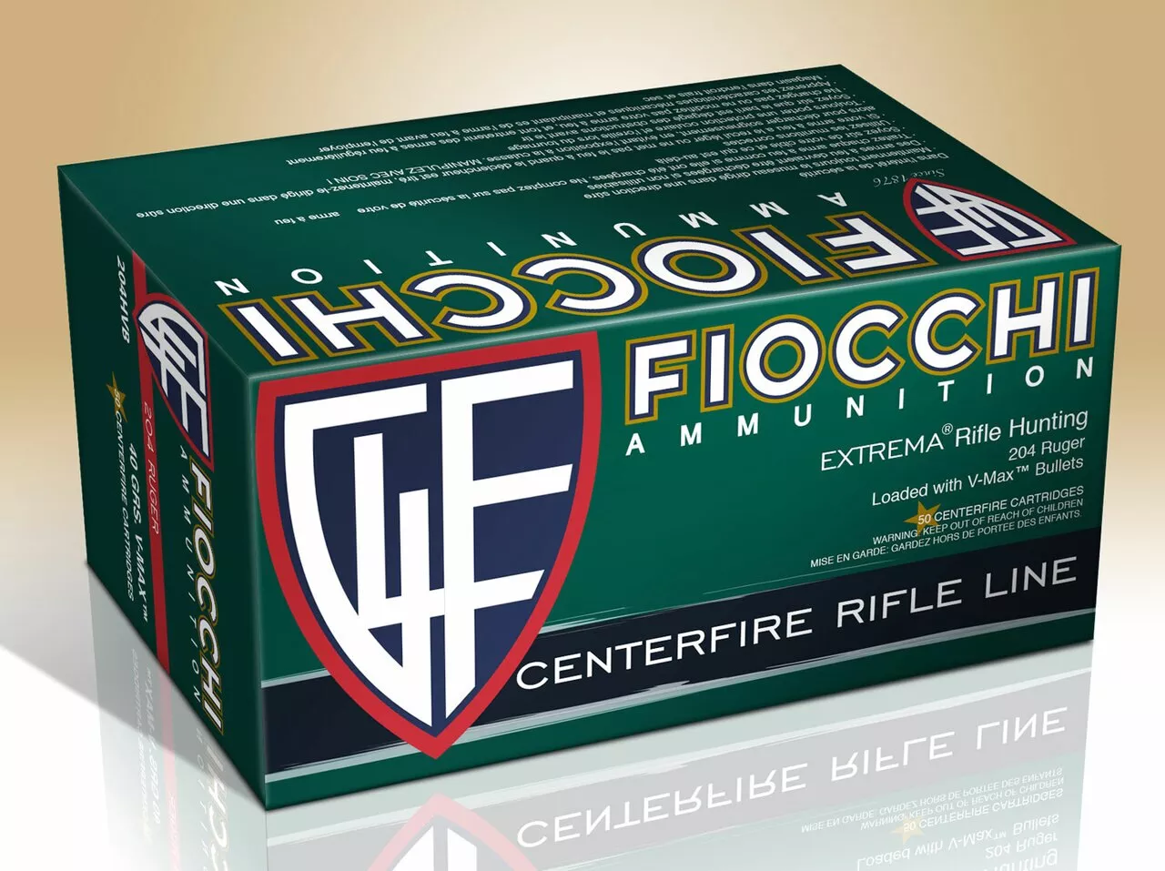 Fiocchi Extrema Hunting .204 Ruger 40gr, V-Max, 50rd Box