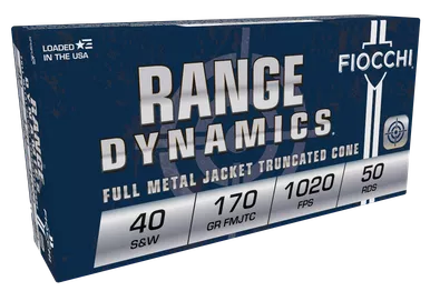 Fiocchi SD Ammunition 40 S&W 170 Grain FMJTC Box of 50
