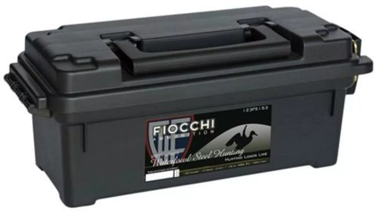 Fiocchi Shooting Dynamics 12 Ga, 3″, 1-1/5 oz, 3 Shot, Plano Ammo Box, 100rd/Case (10 Boxes of 25rd)