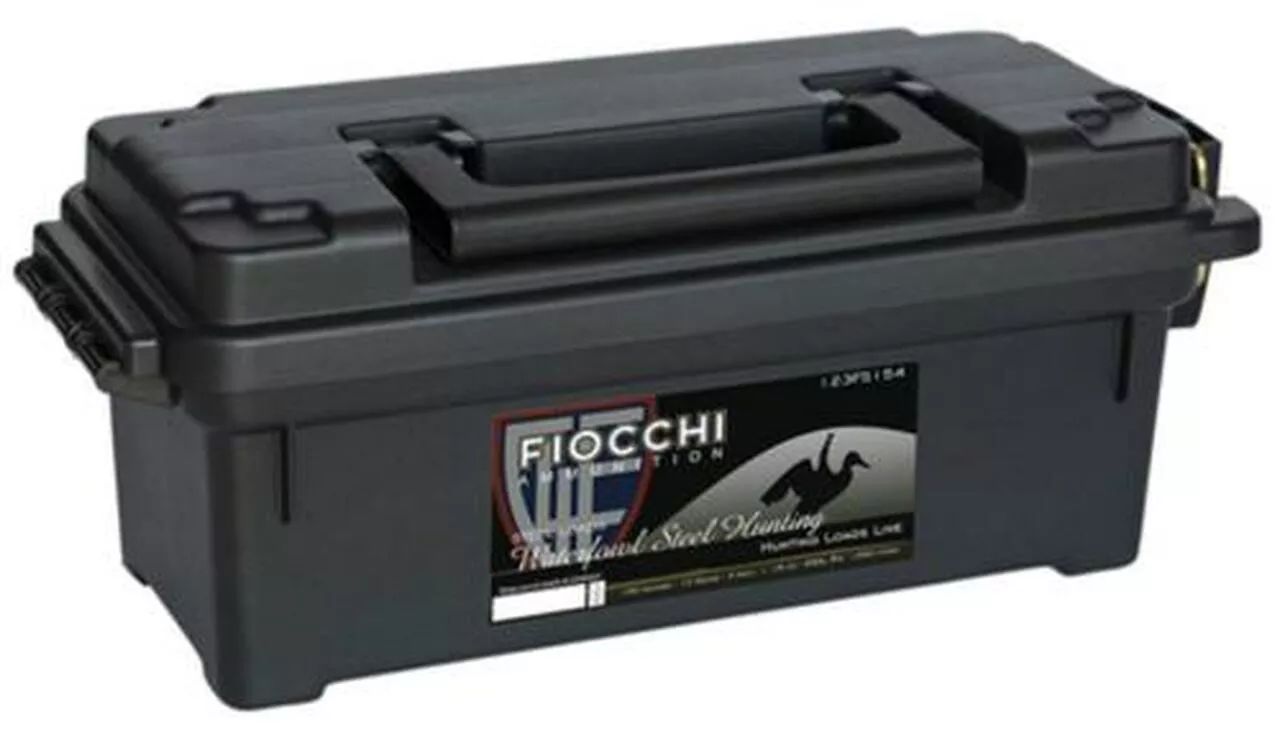 Fiocchi Shooting Dynamics 12 Ga, 3″, 1-1/5 oz, 4 Shot, Plano Ammo Box, 100rd/Case (4 Boxes of 25rd)