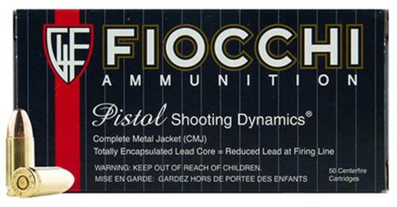 Fiochhi 9mm, 115 Gr, CMJ, 50rd Box