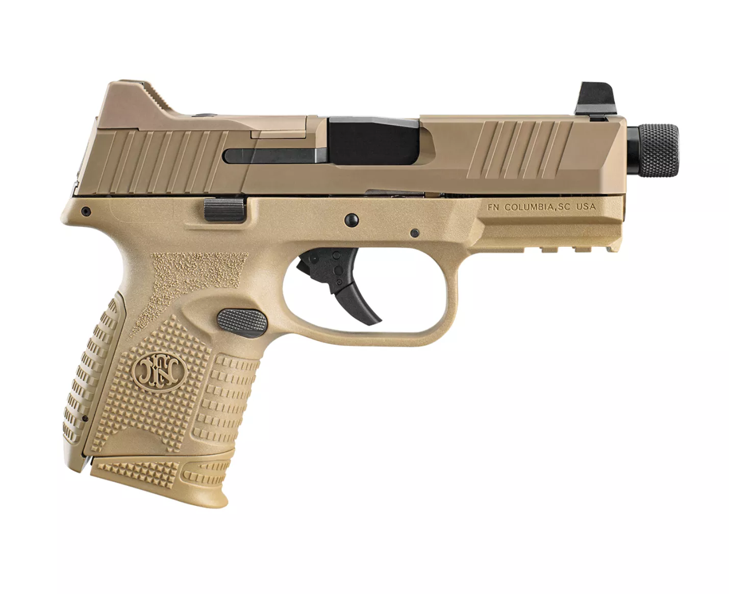 FN 509C Tactical 9mm FDE Threaded Barrel 3- 10 Round Magazines 66-100781