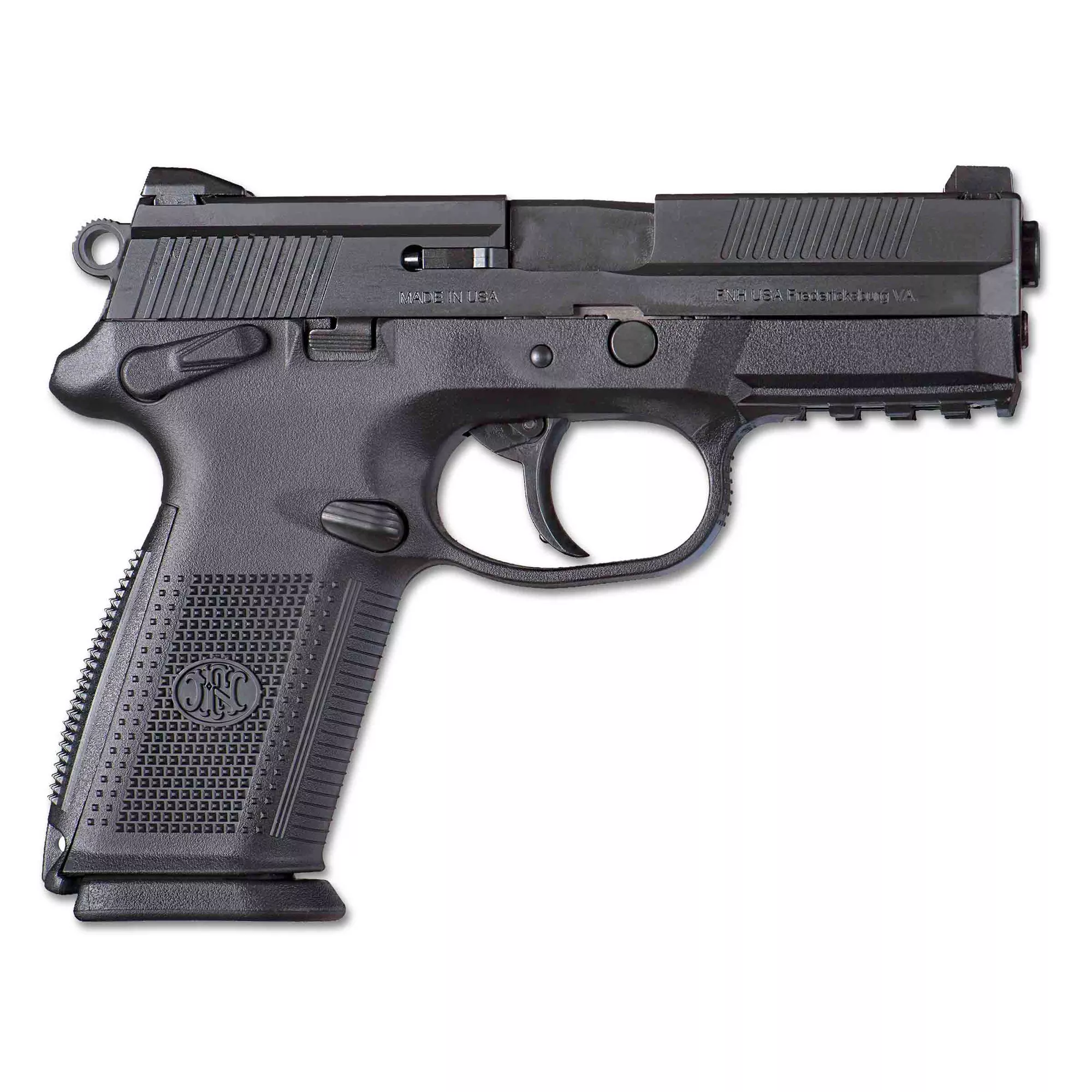 FN 66822 FNX 9mm Luger 17+1 4” Black Steel Barrel, Matte Black Serrated Steel Slide, Matte Black Polymer Frame w/Picatinny Rail, Black Interchangeable Backstrap Grip, Ambidextrous