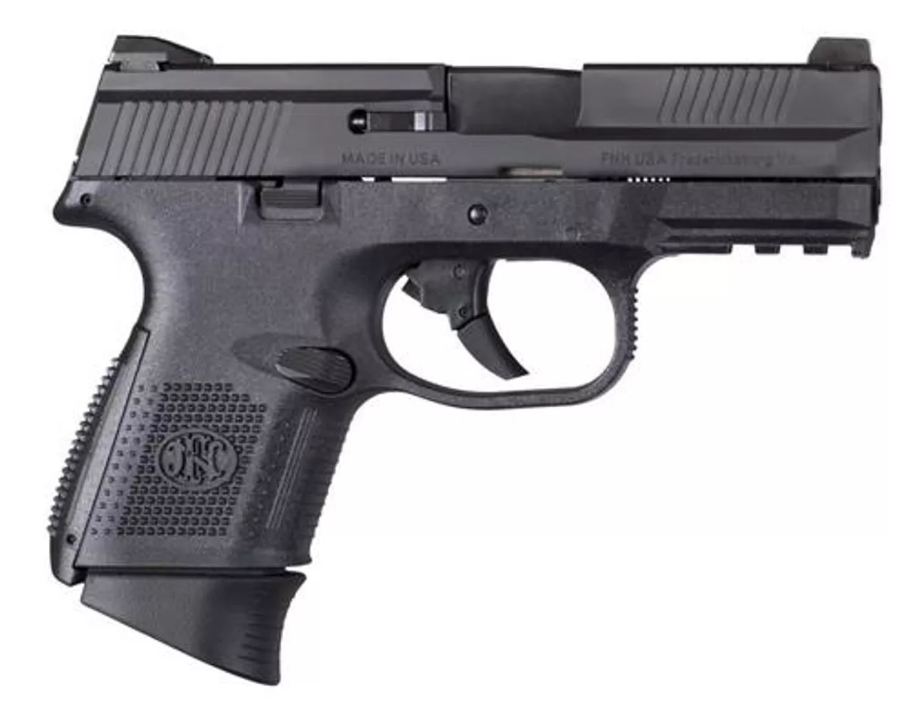FN FNS 9mm, 3.6″ Barrel, 10rd, Interchangeable Backstrap, Black