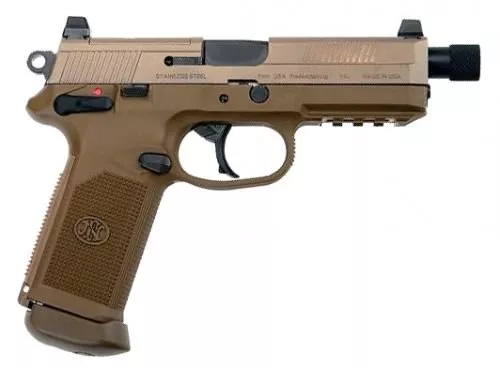 FN HERSTAL FNX45 Tactical .45 ACP 5.3″ Night Sights Flat Dark E