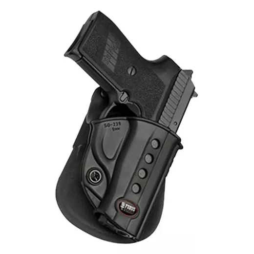 Fobus R1911RP Passive Retention Evolution OWB Black Polymer Roto Paddle Fits 1911 w/Rail Right Hand