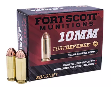 Fort Scott 10mm 124gr TUI Solid Copper Spun Ammunition - 20 Rounds