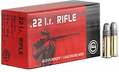 GECO 22 LR Ammunition GE254040050 40 Grain Lead Round Nose Brick of 500 Rounds
