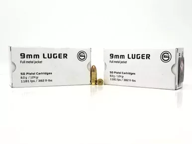 Geco 9mm Ammunition 220340050 124 Grain Full Metal Jacket Case of 1000 Rounds