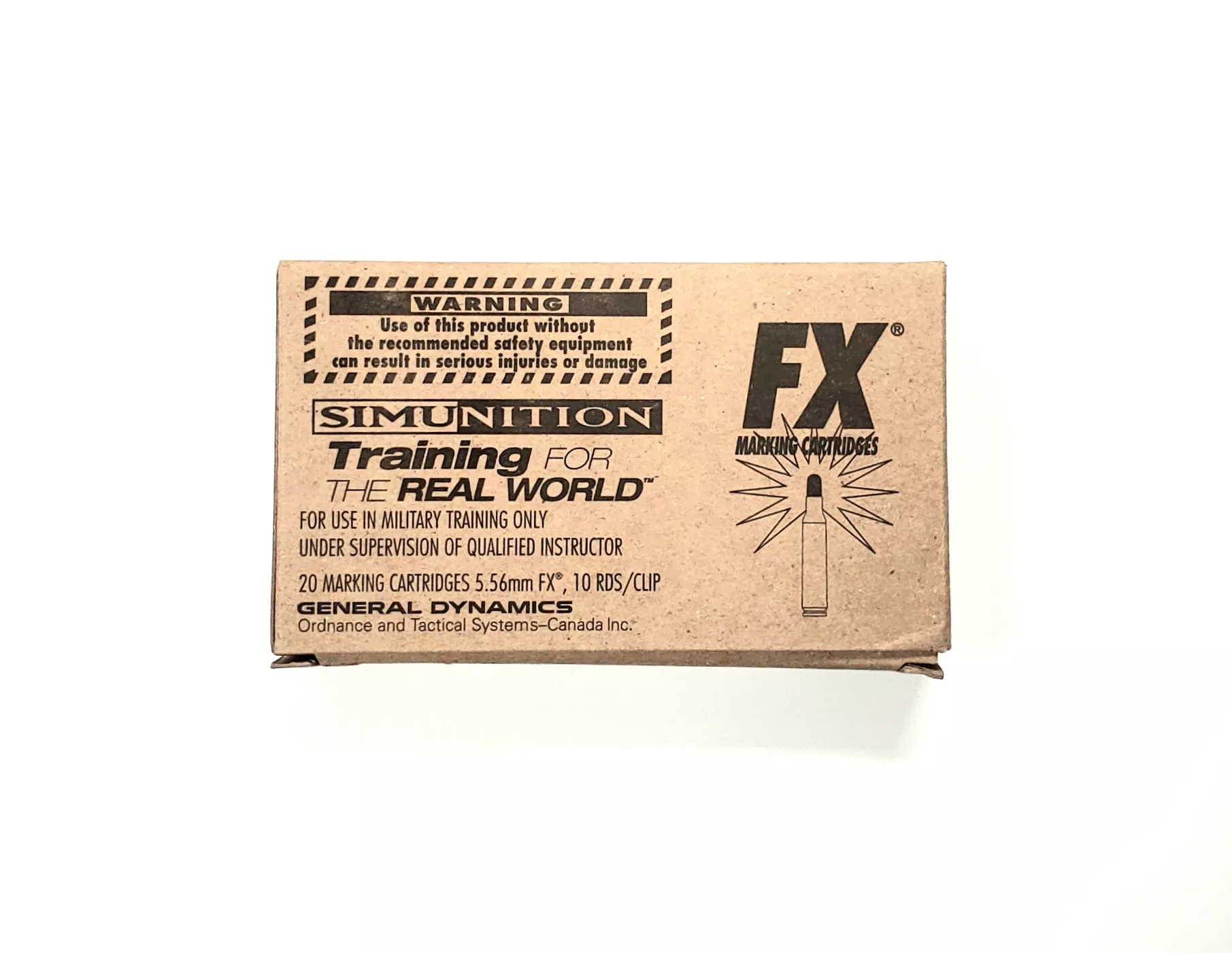 General Dynamics Simunition FX Marking Round - 5.56 - 20rd - Red