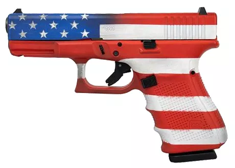 Glock 19 Gen4 9mm Pistol USA American Flag Edition