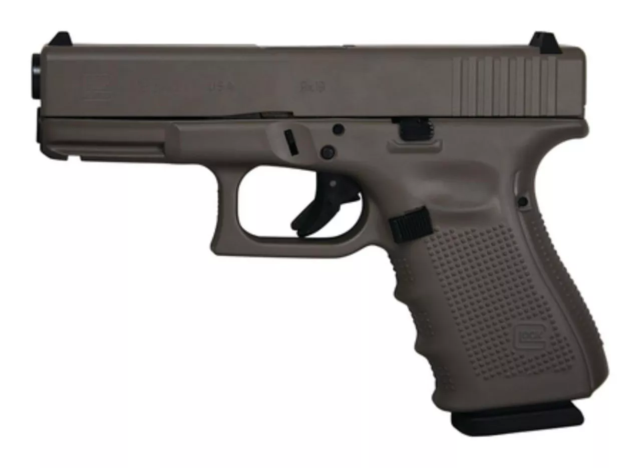 Glock G19 Gen4 9mm 4″ Barrel Cerakote Elite Earth Finish USA Made 15rd Mag