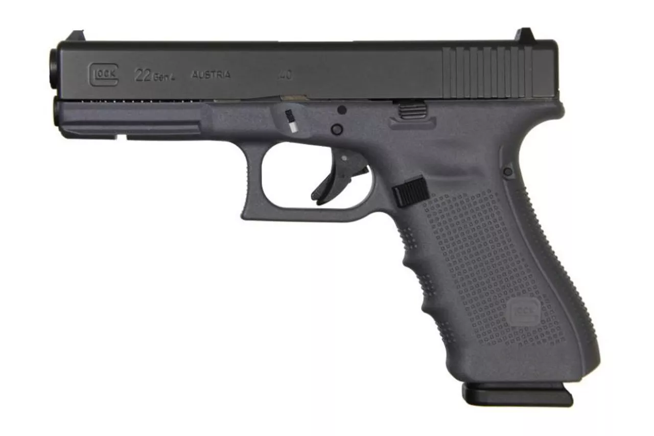 Glock G22 G4 .40 S&W, 4.48″, 10rd, Fixed Sights, Gray Frame