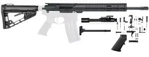 Gorilla Machining | AR-15 (BLACK) 16″ .300 BLACK OUT 7.62X35 1/8 Pistol | 12″ M-LOK HandGaurd Complete Upper Build Kit