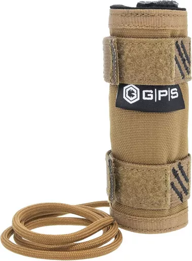 GPS 5" Suppressor Cover 22LR Nylon/Tether Line/Heat Resistant Lining Tan