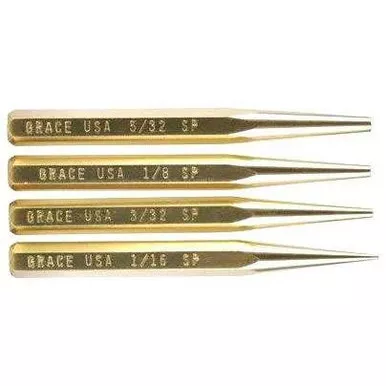 Grace USA Starter Punch Set 4-Piece Brass