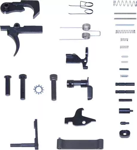 GUNTEC COMPLETE LOWER PARTS KIT AR15 “WITHOUT GRIP”