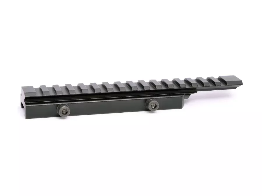 Hammers 1/2″ Half Inch Riser Rail Picatinny Scope Mount 16 Ring Slots, Black Anodized