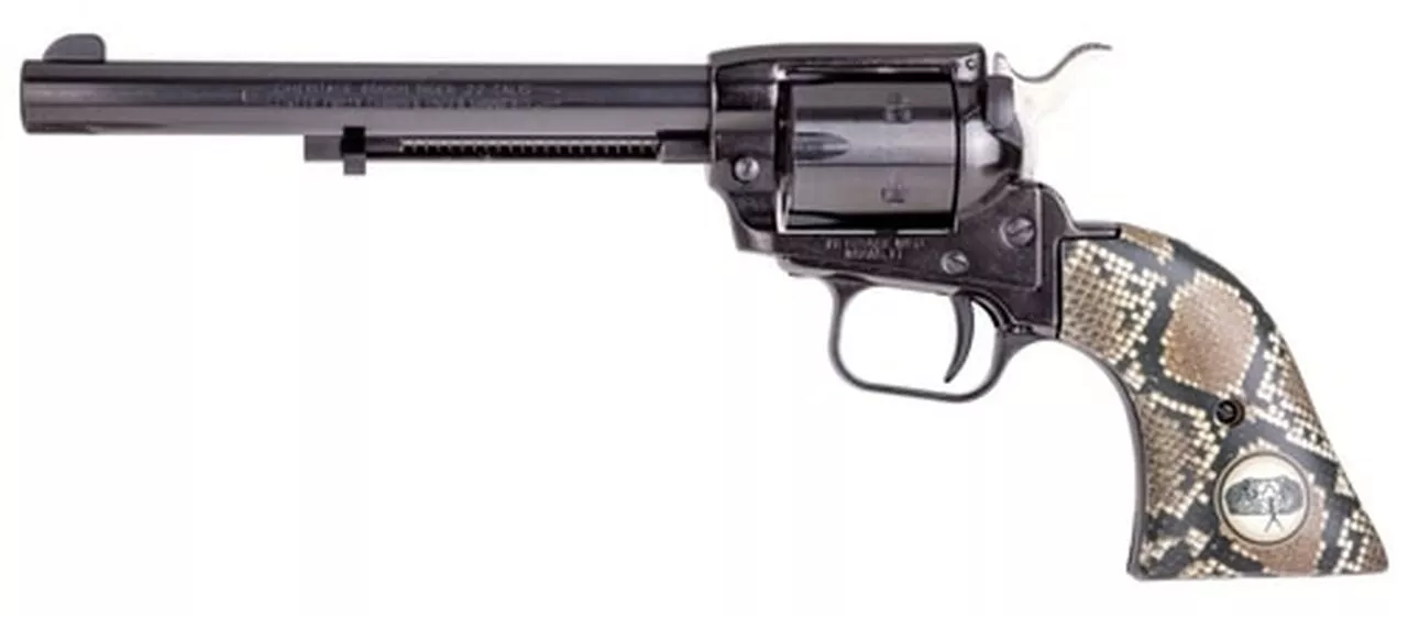Heritage Rough Rider Revolver SAA 22 LR 6.5″ Barrel, Snake Style Grips- TALO Exclusive
