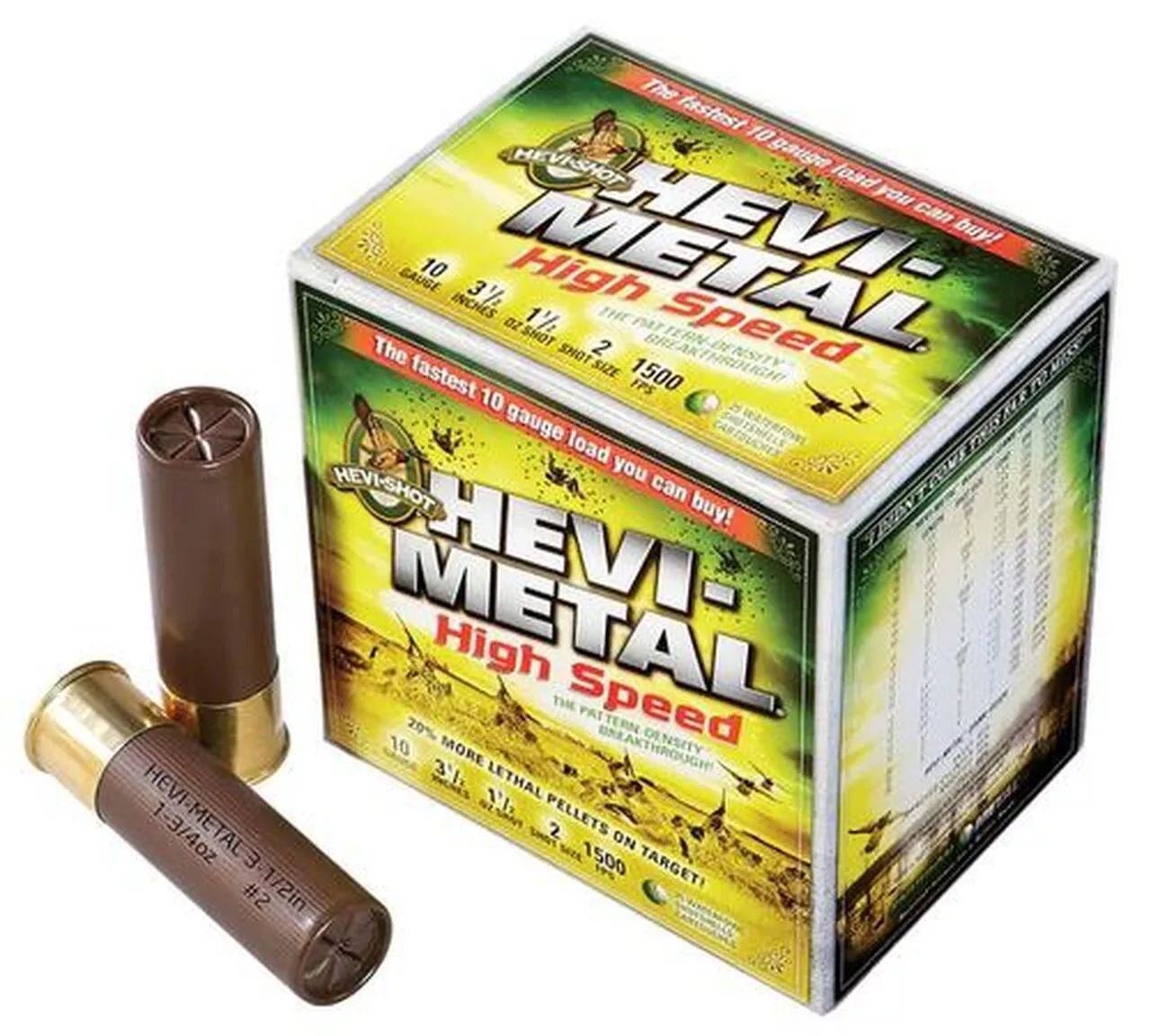 HEVI-Shot HEVI-Metal High Speed 10 Ga, 3.5″, 1-1/2oz, 4 Shot, 25rd/Box
