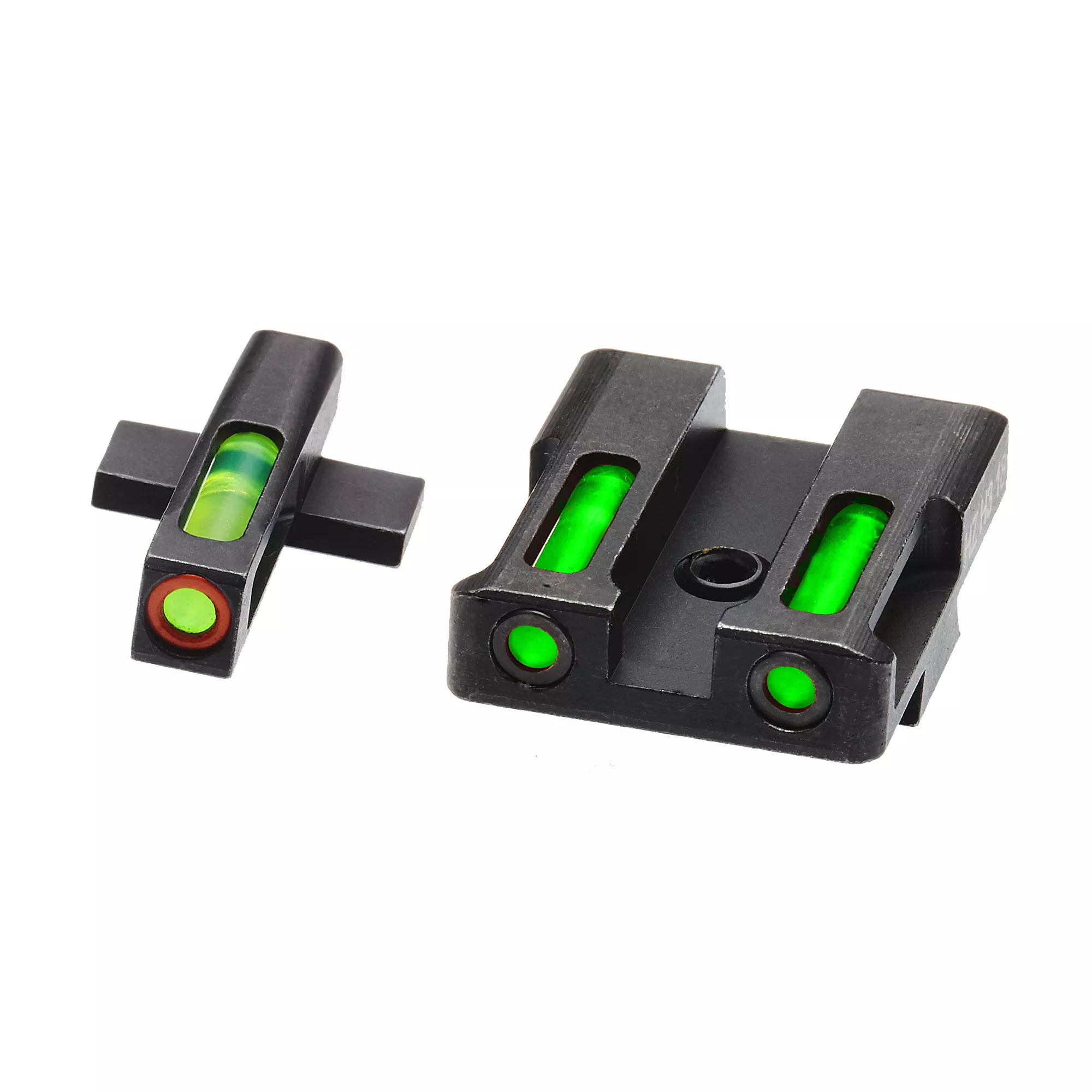 HiViz XDN521 LiteWave H3 Sight Set for Springfield XD Green Tritium Orange Outline Front Sight-Green Fiber Optic Rear Sight