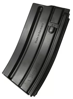 HK 5.56mm HK416 / SA80 / MR556 Maritime 20-Round Black Steel Magazine
