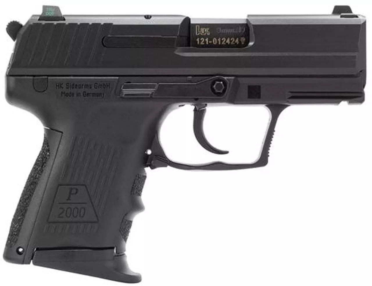 HK P2000 SK (V3) DA/SA, rear decocking button, three 10rd magazines and night sights