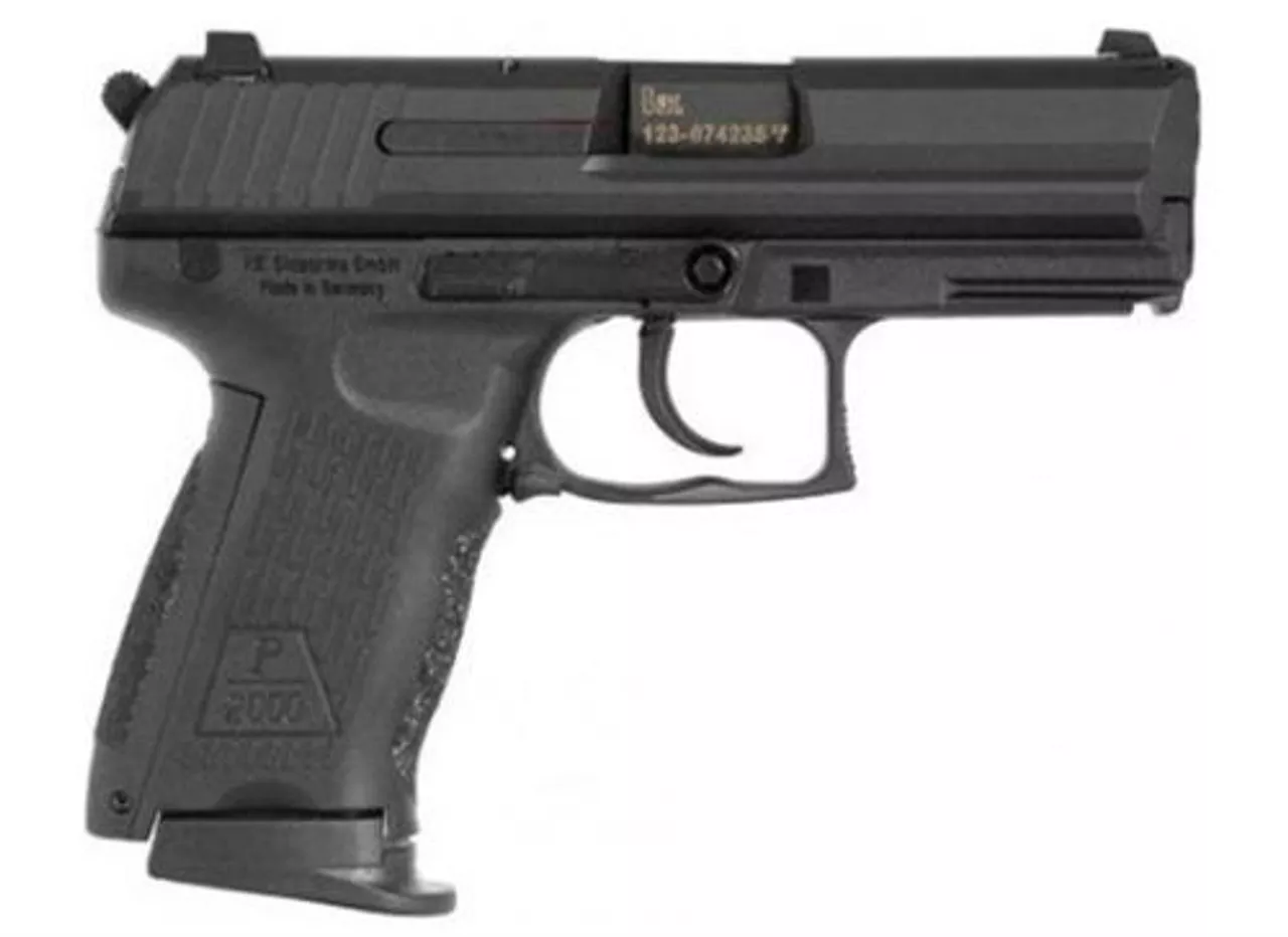 HK P2000 (V3) DA/SA, rear decocking button, two 13rd magazines