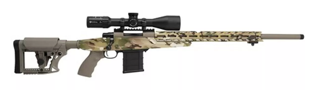 Howa APC .308 Win Scope Combo, 26″ #6 Threaded Barrel, 4-16x50mm Nikko Stirling Scope, Mag Kit, Hogue Grip, LUTH-AR MBA-4 Stock, Flat Dark Earth, 10rd