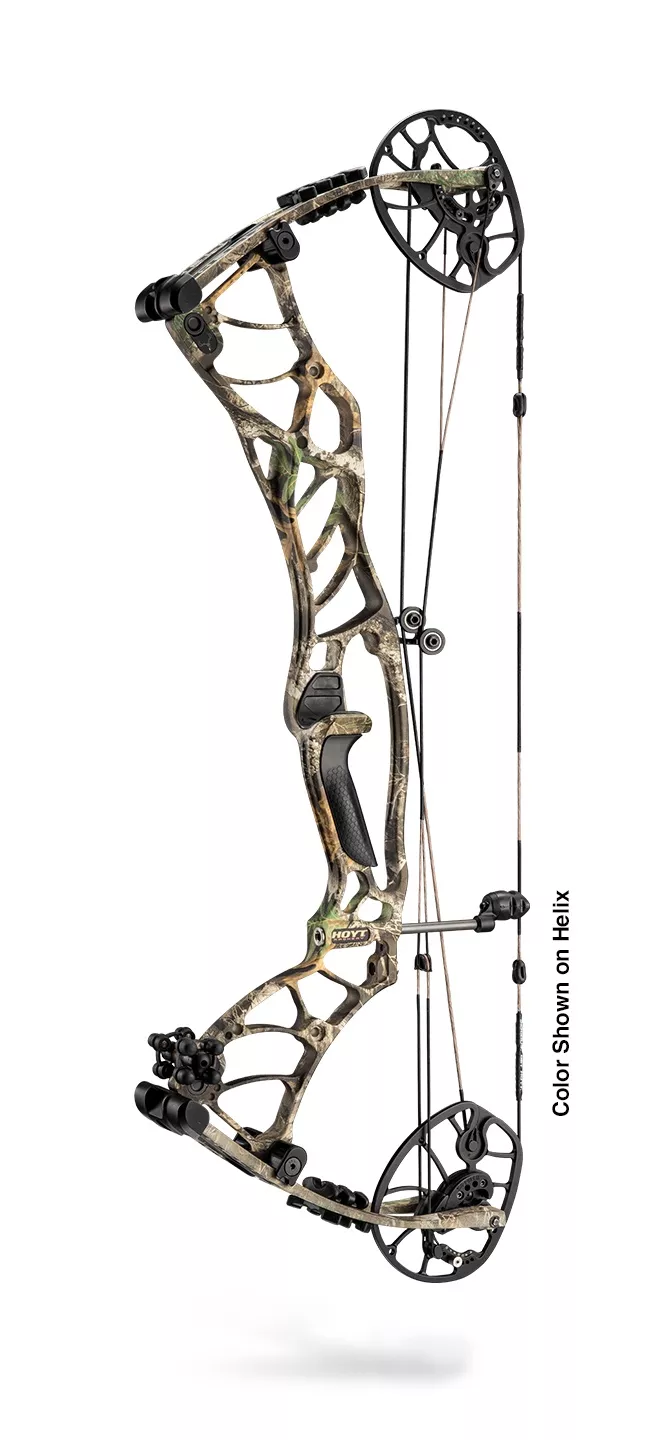 Hoyt Helix Ultra Compound Bow 334 FPS Axle-To-Axle 34" Brace Height 6-3/4" Draw Lengths 27"-30" 29"-32"