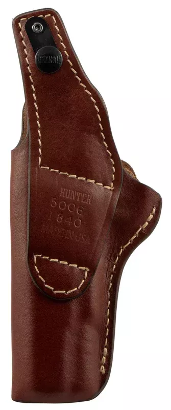 Hunter Company 50006 High Ride OWB Chestnut Tan Leather Belt Loop Fits Colt Govt Fits Ruger SR1911 Fits 5″ Barrel Right Hand