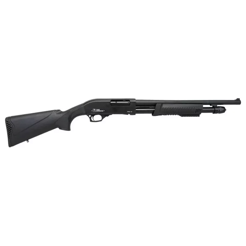 IVER JOHNSON PUMP 12GA 3″ 18″, BLUED SYNTHETIC