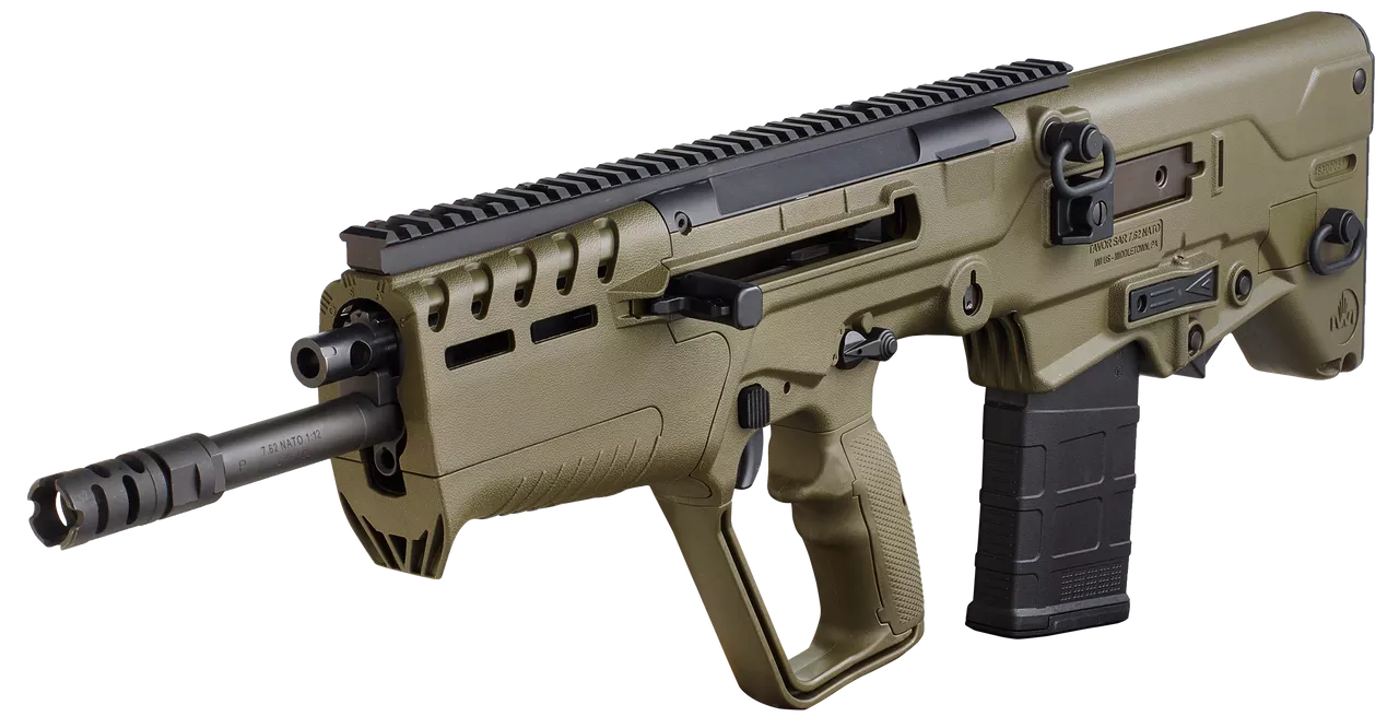 IWI US Tavor 7 308 Win/7.62 NATO 16.50″, Olive DrabGreen Fixed Bullpup Synthetic Stock Black Steel Receiver, 20 rd