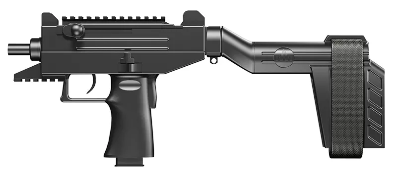 IWI UZI Pro 9mm Pistol with Side Folding Stabilizing Brace