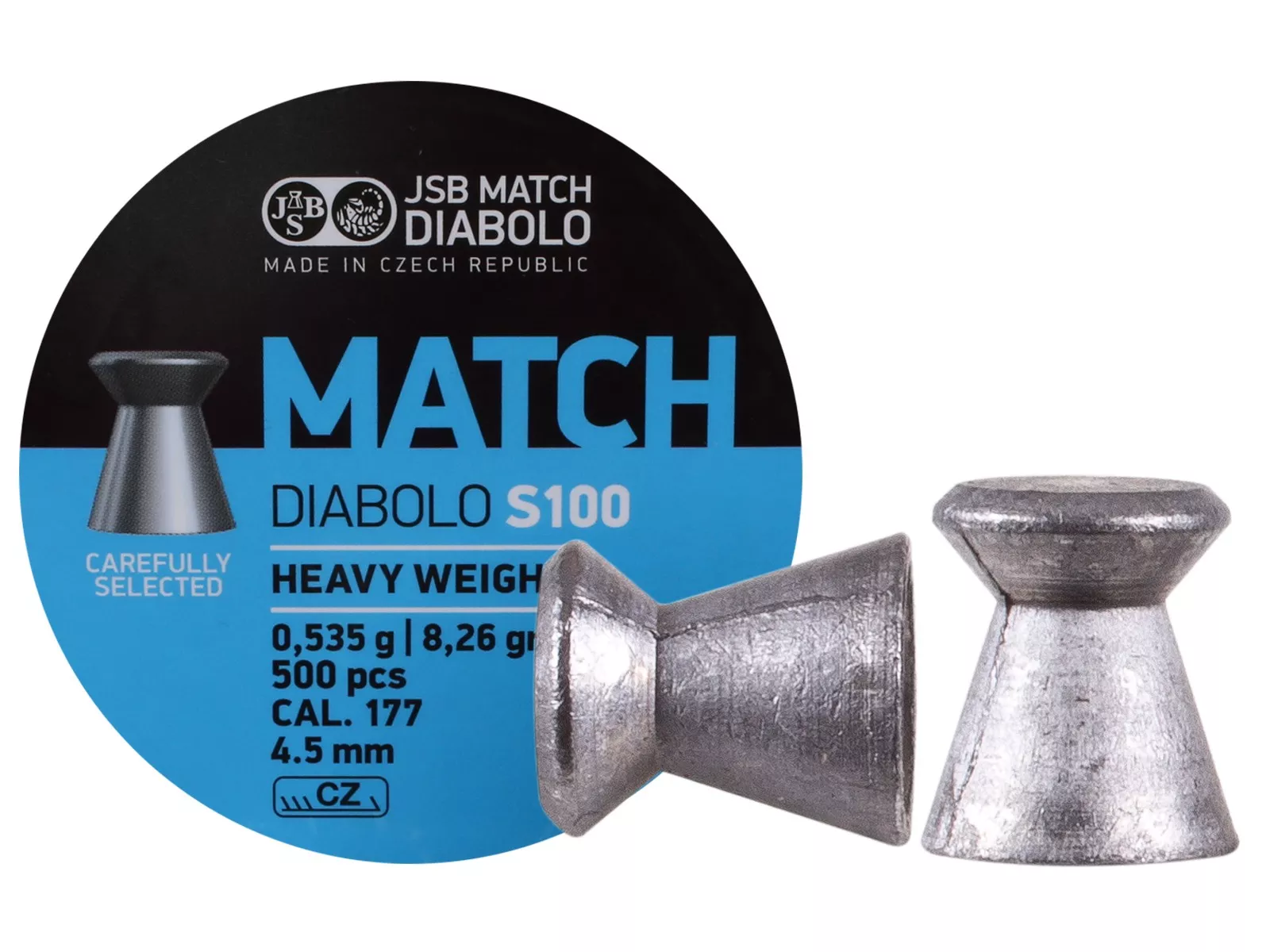 JSB Blue Match Heavy Weight.177 Cal, 8.26 Grains, Wadcutter, 500ct