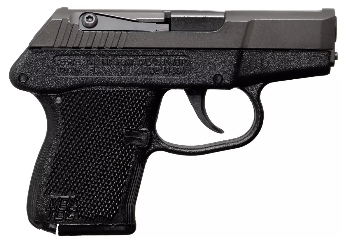 Kel-Tec P3AT Black Frame 380 ACP Pistol, Blued