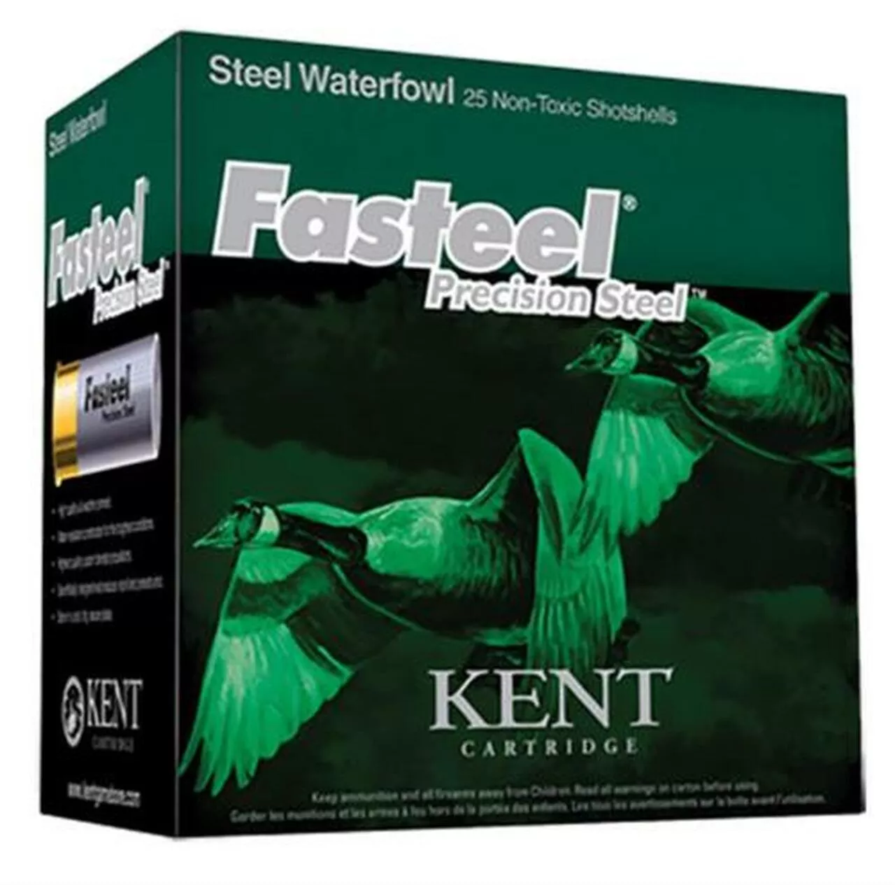 Kent Fasteel 12 Ga, 3.5″, 1 9/16oz, BB Shot, 250rd/Case