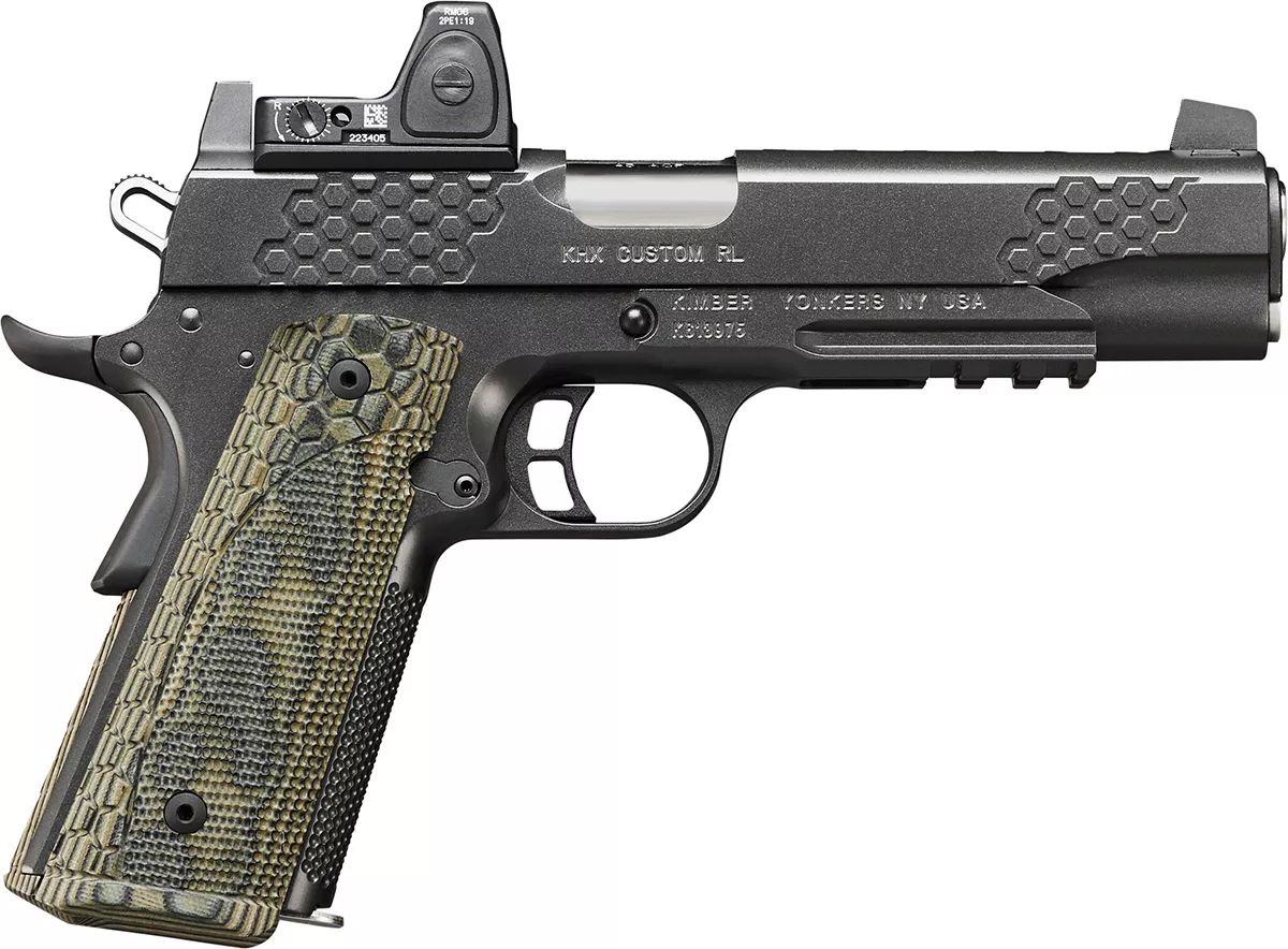 Kimber 1911 KHX OI Custom/RL 10mm Pistol with Trijicon RMR Red Dot Sight