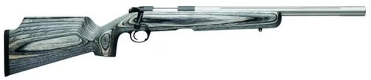 Kimber 84M Short Varmint Target Rifle, .223 Remington, 18.25″, Gray Laminate