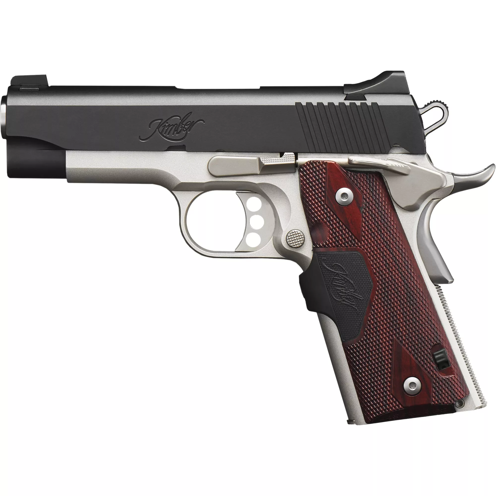 Kimber Mfg.,inc 3200389 Pro Carry II Two-Tone LG 9mm 9+1 4” Black Matte Silver Rosewood w/ Integrated Laer Grip