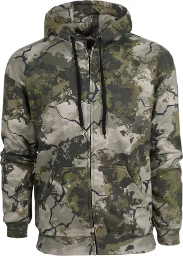 King's Camo Men's Classic Cotton Full-Zip Hoodie, KC Ultra X-Large
