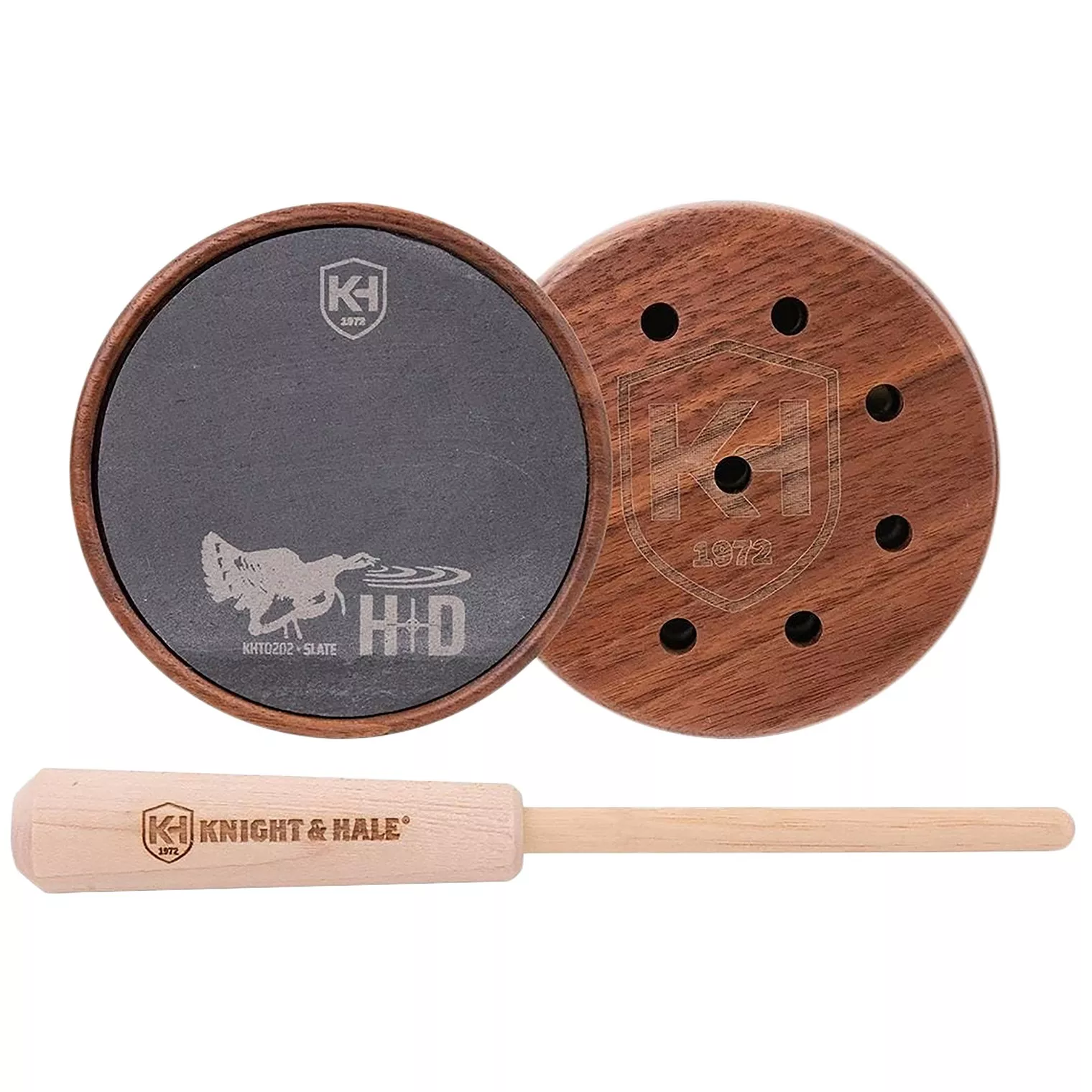 Knight & Hale KHT0202 HD Slate Pot Call Turkey Sounds Walnut/Hickory