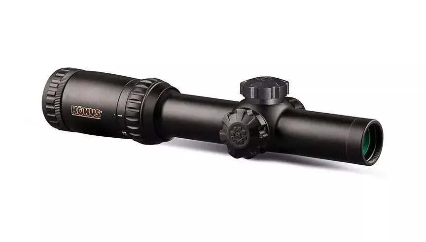 KONUS 7182 KONUSPRO M-30 1-6X 24MM OBJ 109-16.7 FT @ 100 YDS FOV BLACK MATTE FINISH DUAL ILLUMINATED