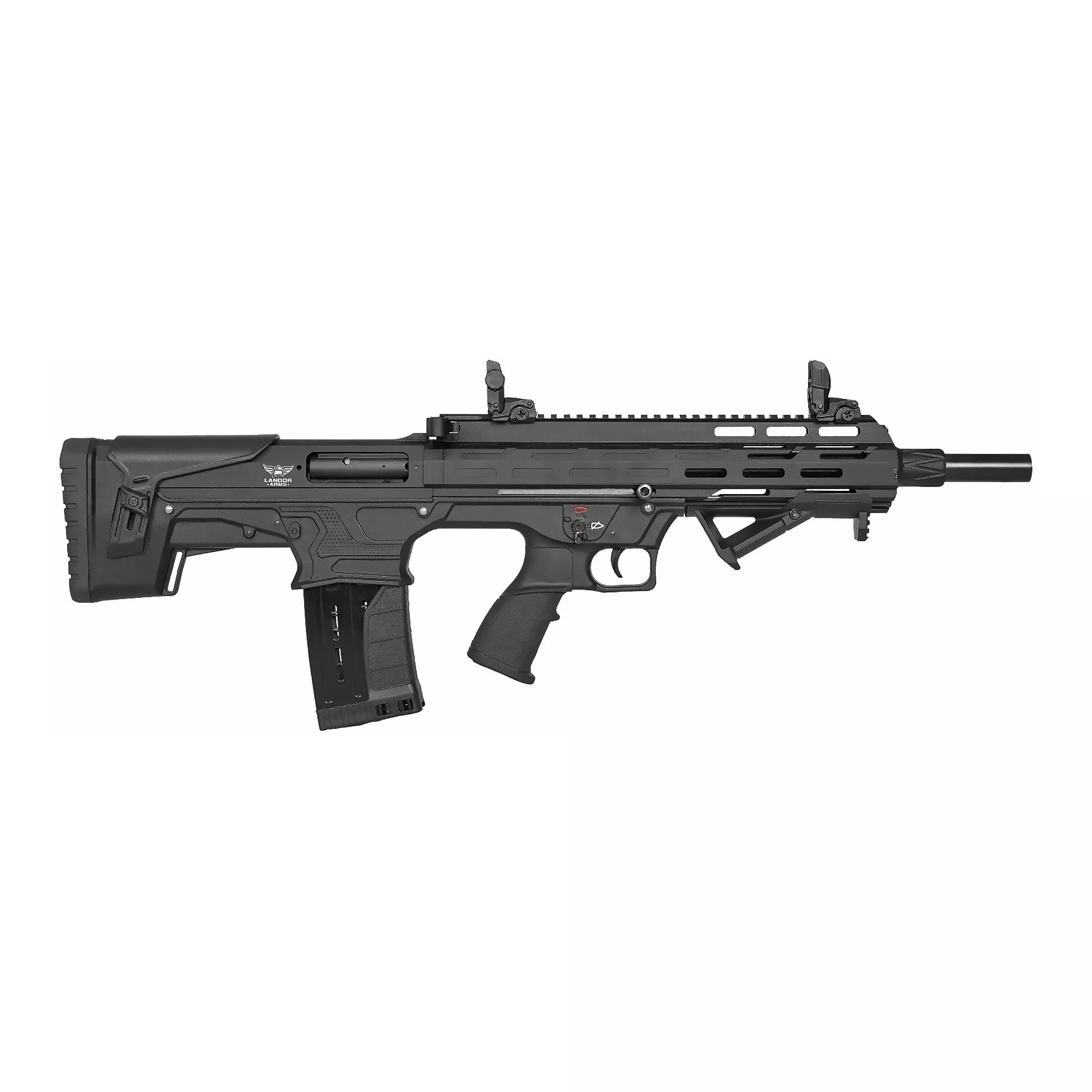 Landor Arms BPX902G2 BPX 902-G2 12 Gauge 5+1 18.50” Barrel, Flip Up Front & Rear Sights, Fixed Bullpup Stock, Includes 3 Choke Tubes & 3 Magazines Optics Ready