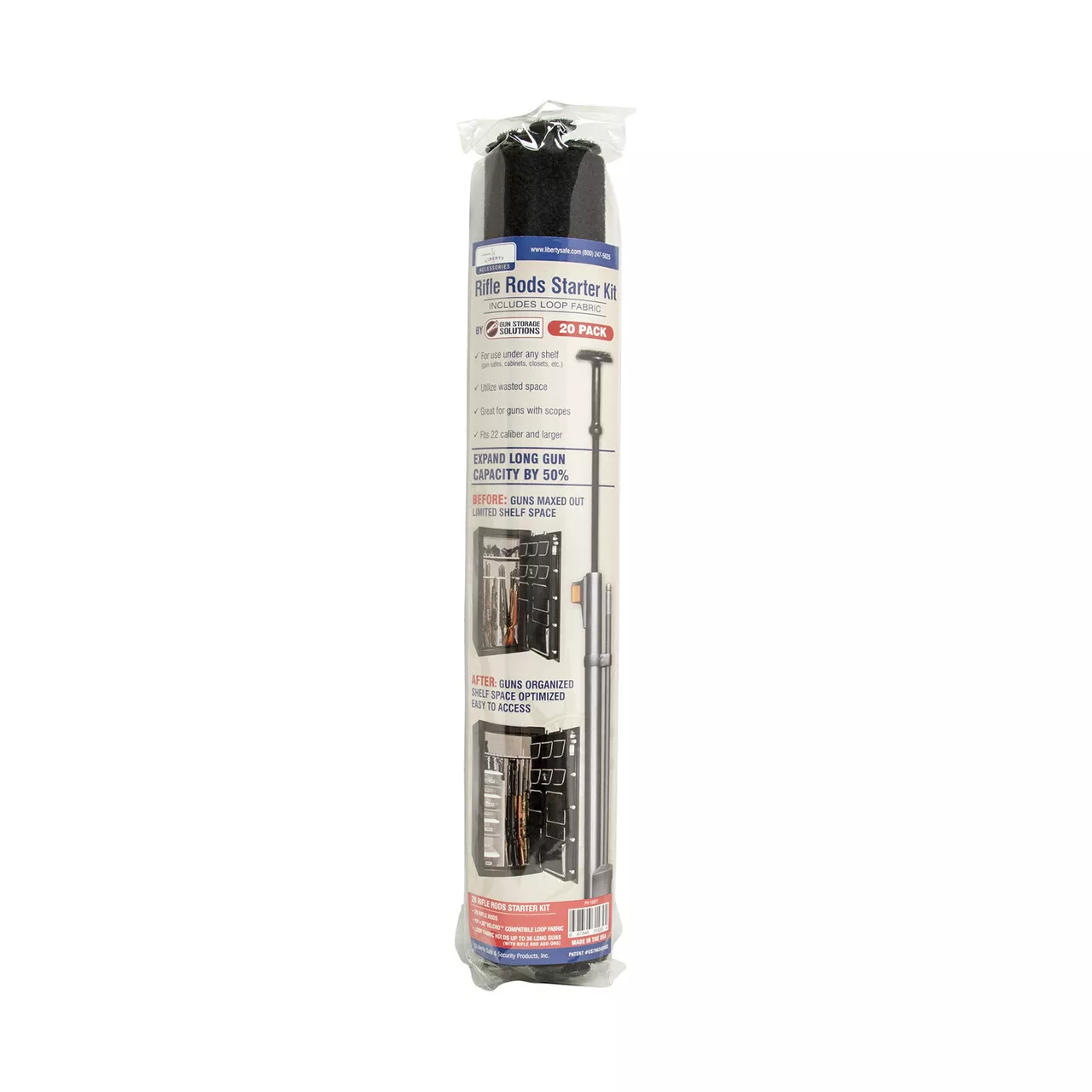 Liberty Safe – Rifle Rod 20 Pack Starter Kit – 16″ Long