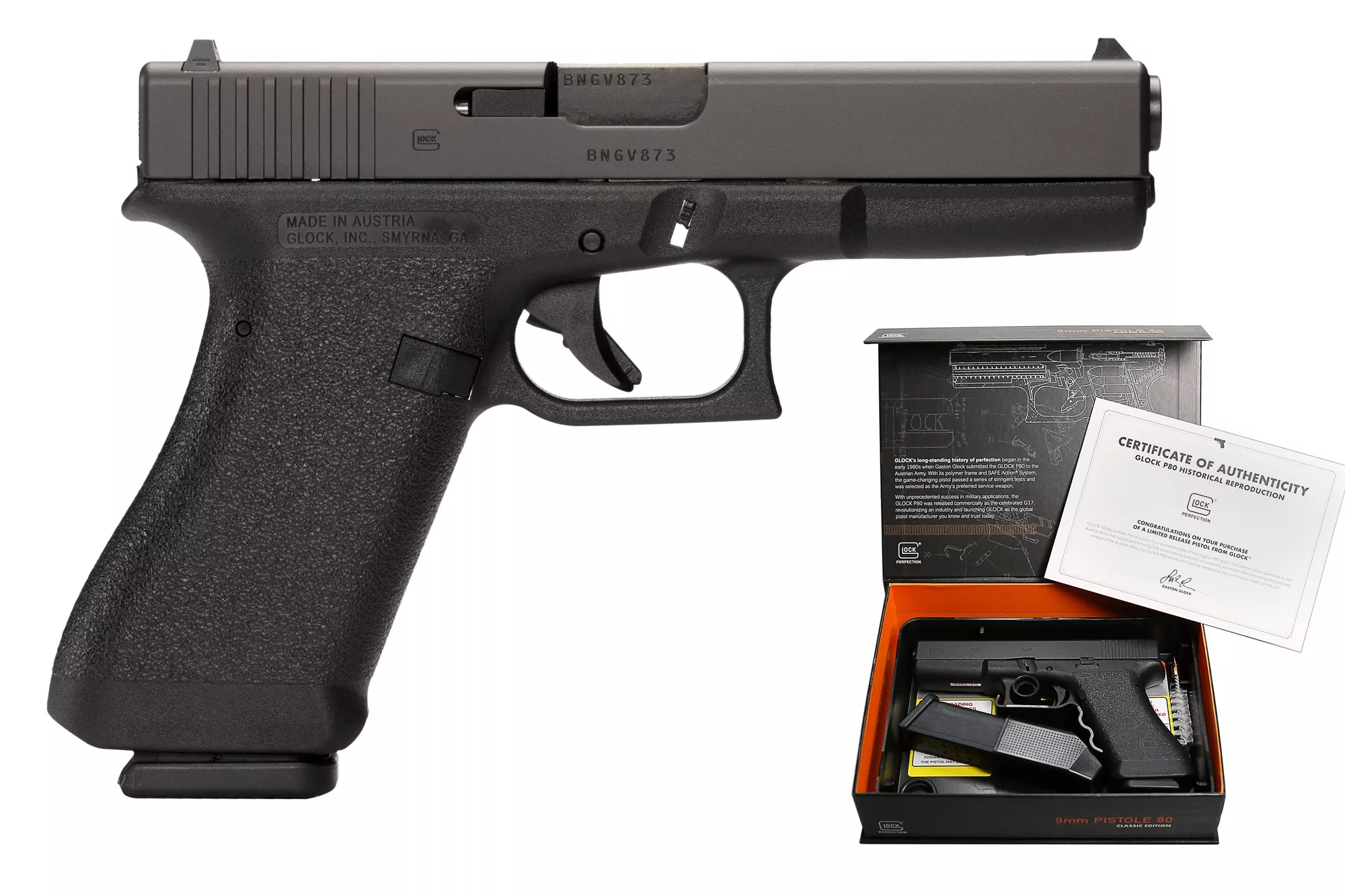 Limited Production Glock Pistole 80 P80 Gen 1 9mm 17 Round Retro P81750203