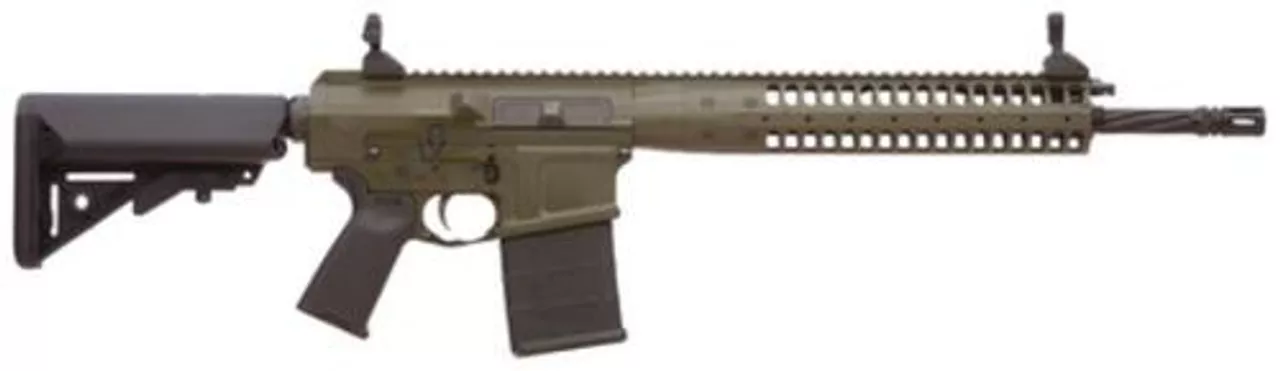 LWRC REPR 7.62 NATO 16″ Spiral Fluted BarrelGeissele Trigger Upgrade Patriot Brown 20rd Mag