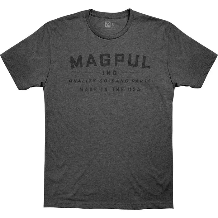 Magpul MAG1112-011-S Go Bang Parts Men’s T-Shirt Charcoal Gray Short Sleeve Small